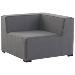 Beliani Garden Corner Sofa With Ottoman 7 Seater Arezzo Right Hand Modular Grey - thumbnail 9