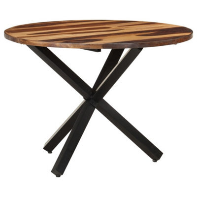 Berkfield Dining Table 100X100X75 Cm Acacia Wood With Sheesham Finish - image 1