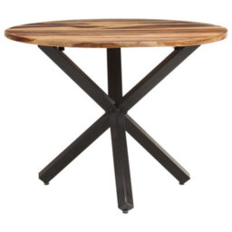 Berkfield Dining Table 100X100X75 Cm Acacia Wood With Sheesham Finish - thumbnail 2