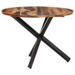 Berkfield Dining Table 100X100X75 Cm Acacia Wood With Sheesham Finish - thumbnail 3