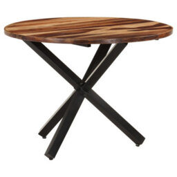 Berkfield Dining Table 100X100X75 Cm Acacia Wood With Sheesham Finish - thumbnail 9