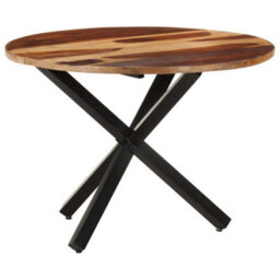 Berkfield Dining Table 100X100X75 Cm Acacia Wood With Sheesham Finish - thumbnail 7