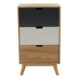 Orsina Versatile Design 3 Drawer Bedside Table, Industrial Design Table For Bedroom, Everyday Use Lounge Table - thumbnail 1