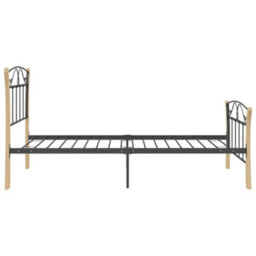 Berkfield Bed Frame Black Metal 100X200 Cm - thumbnail 5