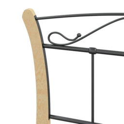 Berkfield Bed Frame Black Metal 100X200 Cm - thumbnail 6