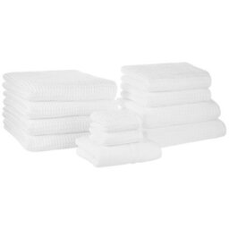Beliani Set Of 11 Towels Areora Cotton White