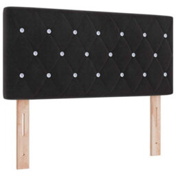 Berkfield Headboard Crystal Button Tufted Black 100 Cm Velvet - thumbnail 2
