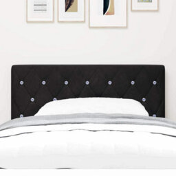 Berkfield Headboard Crystal Button Tufted Black 100 Cm Velvet - thumbnail 3