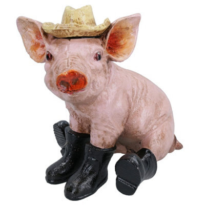 AB Tools Pig With Boots Cast Iron Model Statue Figure Collectible Sculpture Ornament Hog - image 1