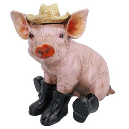 AB Tools Pig With Boots Cast Iron Model Statue Figure Collectible Sculpture Ornament Hog - thumbnail 1