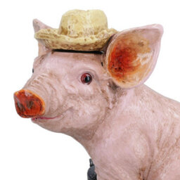 AB Tools Pig With Boots Cast Iron Model Statue Figure Collectible Sculpture Ornament Hog - thumbnail 2