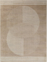 Livabliss Floransa-Geometric Brown Grey Blue Modern Living Dining Bedroom Rug 200 X 275 Cm Easy Care, Non Shedding - thumbnail 1