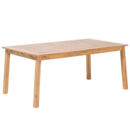 Beliani Extending Garden Dining Table Cesana 180/240 Cm 100 Cm Acacia Wood Light Brown - thumbnail 5