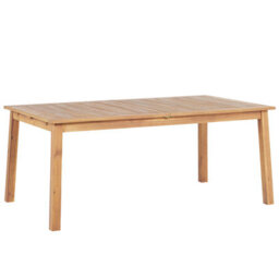 Beliani Extending Garden Dining Table Cesana 180/240 Cm 100 Cm Acacia Wood Light Brown - thumbnail 6
