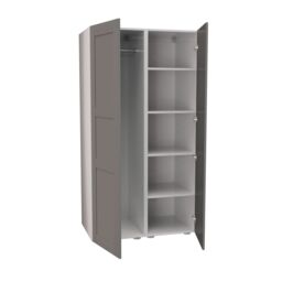 Atomia Modern Matt Dove Grey Tall Double Wardrobe (H)1872mm (W)1000mm (D)580mm - thumbnail 4