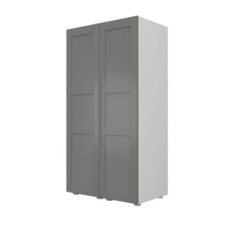 Atomia Modern Matt Dove Grey Tall Double Wardrobe (H)1872mm (W)1000mm (D)580mm - thumbnail 2