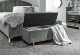 Gfw Mystica Velvet Storage Ottoman Grey - thumbnail 2