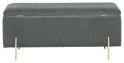 Gfw Mystica Velvet Storage Ottoman Grey - thumbnail 4