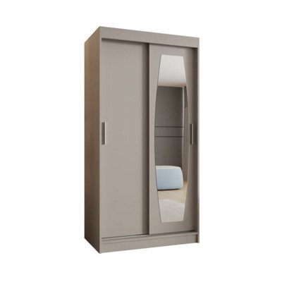 Arte Rossa Sliding Door Wardrobe 100Cm Cashmere - Affordable Storage For Small Spaces - image 1