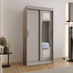 Arte Rossa Sliding Door Wardrobe 100Cm Cashmere - Affordable Storage For Small Spaces - thumbnail 2