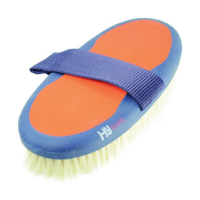 Hyshine Pro Groom Goat Hair Body Brush Navy/orange (One Size)