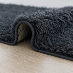 Uetian Anthracite Medium 120X170Cm Rectangular Shape Shaggy Rug Soft Texture With 5Cm Thick Pile For Living Room Hallways - thumbnail 4
