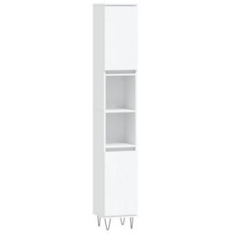 Berkfield Bathroom Cabinet White 30X30X190 Cm Engineered Wood - thumbnail 2