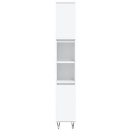 Berkfield Bathroom Cabinet White 30X30X190 Cm Engineered Wood - thumbnail 5