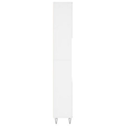 Berkfield Bathroom Cabinet White 30X30X190 Cm Engineered Wood - thumbnail 7