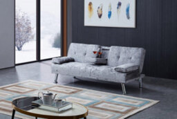 Comfy Living Verona Crushed Velvet Sofa Bed In Steel - thumbnail 2