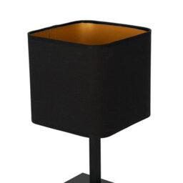 Milagro Napoli Table Lamp Matt Black And Gold Hand Made High Quality Metal And Fabric Construction - thumbnail 5