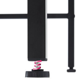 Tectake Dining Table With 4 Bar Stools Edinburgh - Height-Adjustable Plastic Feet - Industrial Wood Dark, Rustic - thumbnail 3