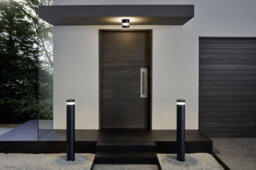Set Of 4 Ip44 Black Outdoor Bollard Lights - 11W Led Cast Aluminium Lamp Posts - thumbnail 3