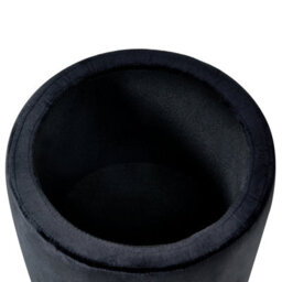 Wyld And Coco Velvetnest Storage Pouffe Black Velvet - Round Footstool With Hidden Storage And Pine Wood Base, 37 X 40 Cm - thumbnail 6