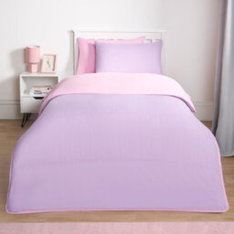 Ohs Coverless 10.5 Tog Reversible Duvet & Pillowcase, Pink/lilac - Single - thumbnail 1