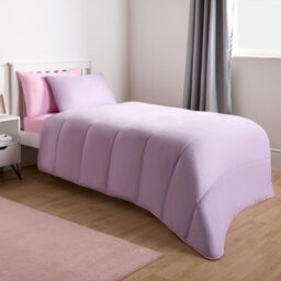 Ohs Coverless 10.5 Tog Reversible Duvet & Pillowcase, Pink/lilac - Single - thumbnail 2