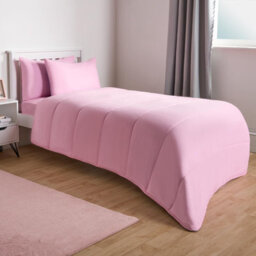 Ohs Coverless 10.5 Tog Reversible Duvet & Pillowcase, Pink/lilac - Single - thumbnail 6