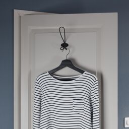 GoodHome Tapered Twist Black Steel Wall-Mounted Hat & Coat Hook (H)147mm (D)91mm - thumbnail 4