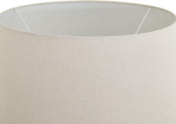 Wholesome Home Large Stone Table Lamp, Ribbed Grey Base, Beige Linen Shade, 60 X 60 X 66 Cm - thumbnail 5
