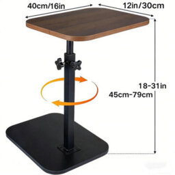 Adjustable C-Shaped Side Table Sofa Laptop Coffee Table - thumbnail 3