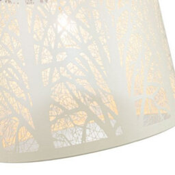 Happy Homewares Unique And Beautiful Soft Cream Metal Forest Design Ceiling Pendant Shade - thumbnail 3