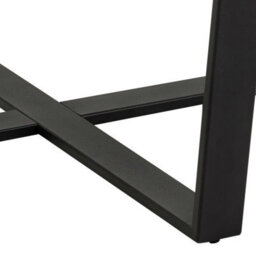 Wyld Haus Stovring Round Dining Table, Brown Marble-Effect Resin Top, Black Hairpin Legs, 1100mm - thumbnail 6
