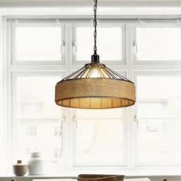Ledsone Hemp Rope Pendant Light 30Cm With E27 Holder And 1M Cable For Kitchen Island Dining Room Or Living Room - thumbnail 7