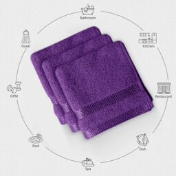 Casabella 12 Pack Flannel Face Cloth - 100% Cotton Face Towels Soft & Absorbent Super Quality Washcloths - thumbnail 3