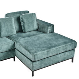 Beliani Corner Sofa 4 Seater Oslo Velvet Teal Left Hand - thumbnail 7