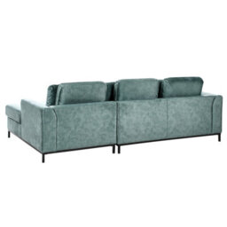 Beliani Corner Sofa 4 Seater Oslo Velvet Teal Left Hand - thumbnail 5