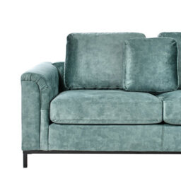 Beliani Corner Sofa 4 Seater Oslo Velvet Teal Left Hand - thumbnail 6