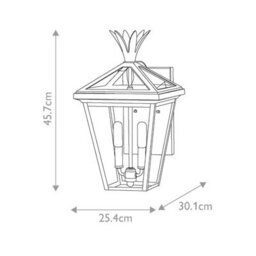 Luminosa Lighting Elstead Palma 2 Light Medium Outdoor Wall Lantern Burnished Bronze Ip44 - thumbnail 2