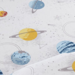 Bedlam Outer Space Black Easycare 25Cm Fitted Bed Sheet - thumbnail 2