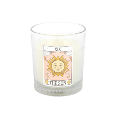 Something Different The Sun Rose Tarot Vintage Candle White/light Pink (One Size) - image 1